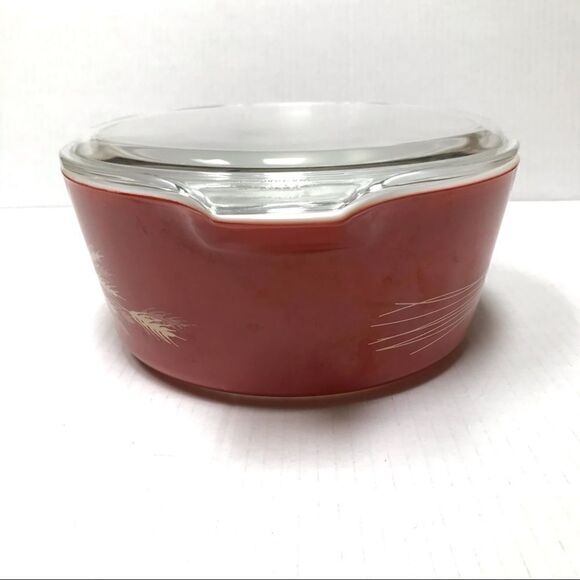 Vintage Pyrex rust Autumn Harvest 475-B 2.5 quart casserole dish with lid - Picture 8 of 11